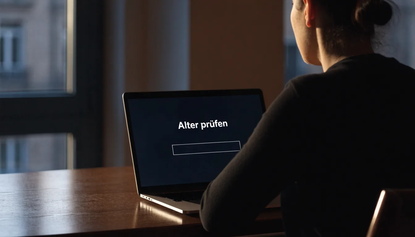 Eine breite Steintreppe führt zu einem hohen Portal aus dunklem Holz, das Licht der Dämmerung liegt auf den Stufen.